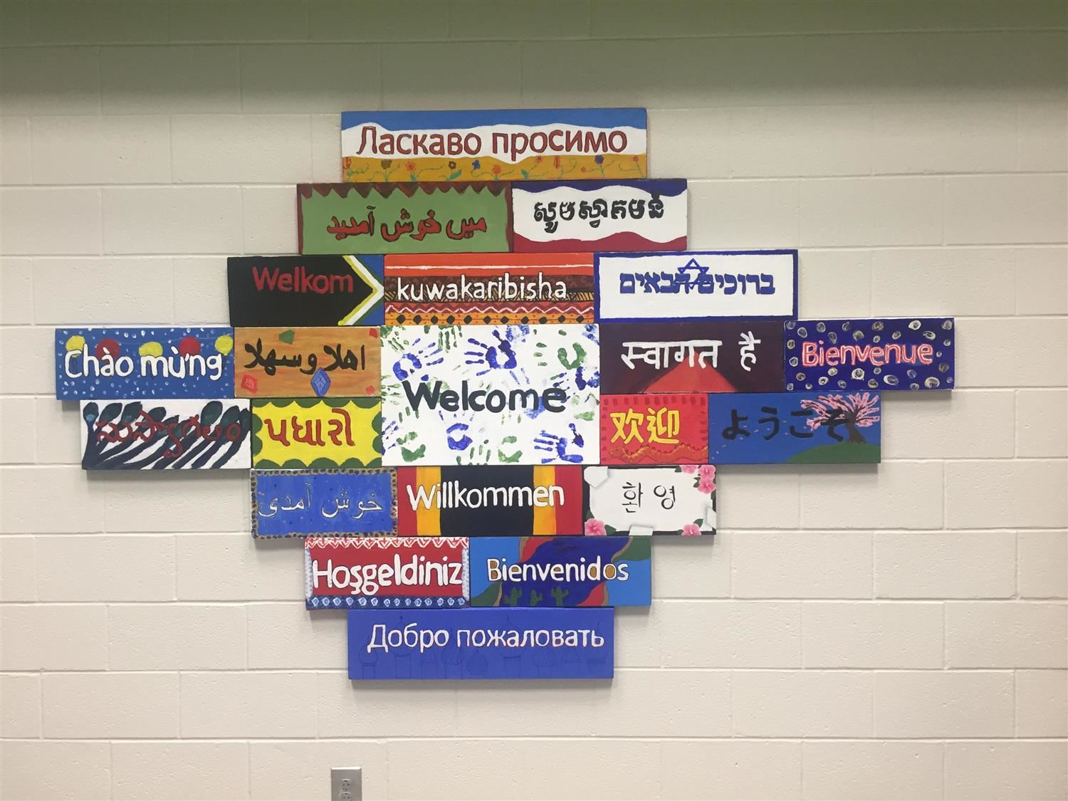 Welcome Sign Created by Art Club